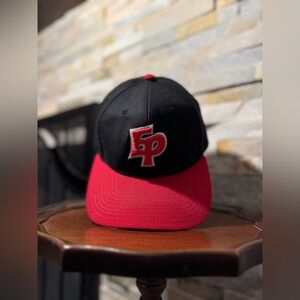 Men’s EP Baseball Pro 514 Med-Lg Cap/Hat Black/Red Embroidered Logo Richardson